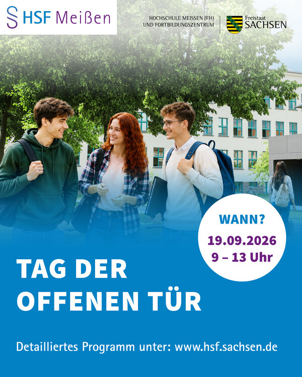 Bild vergr&ouml;&szlig;ern: Plakat zum Tag der offenen T&uuml;r an der Hochschule Mei&szlig;en