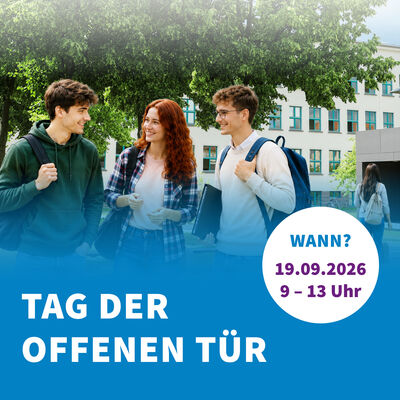 Plakat zum Tag der offenen T&uuml;r an der Hochschule Mei&szlig;en