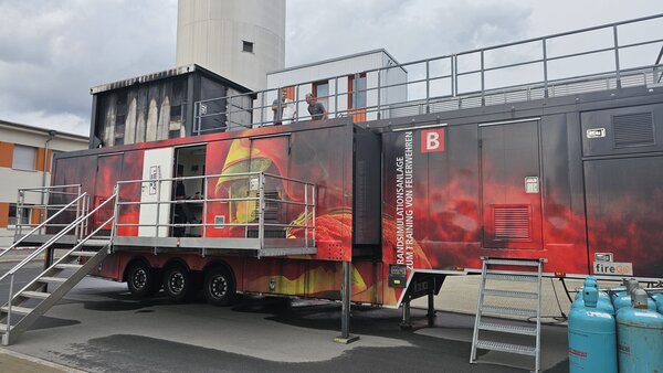 Die Brand&uuml;bungsanlage auf dem Gel&auml;nde des Zentrums f&uuml;r Brand- und Katastrophenschutz des Landkreises Mei&szlig;en