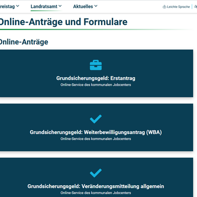 Bild vergr&ouml;&szlig;ern: Jobcenter Online-Antr&auml;ge